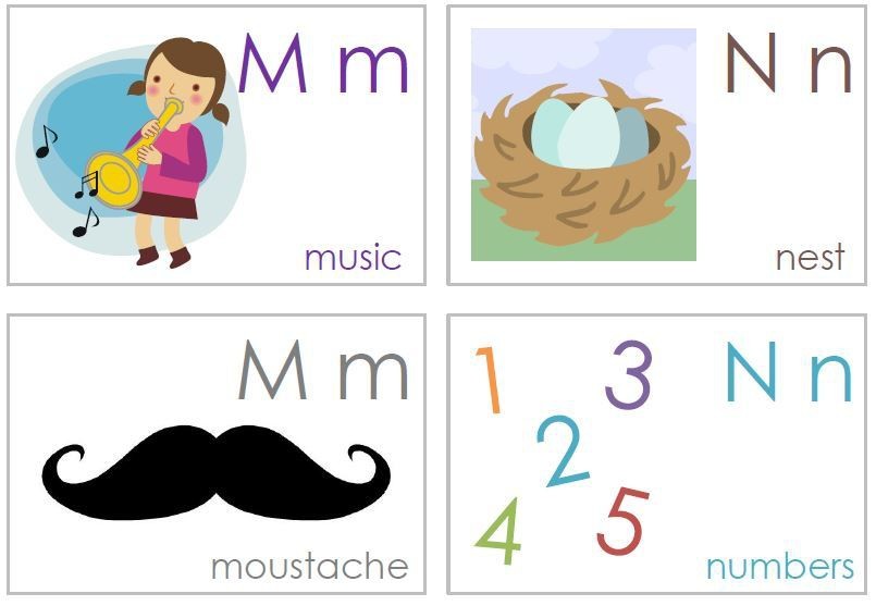 Английский алфавит в картинках для детей - карточки букв
