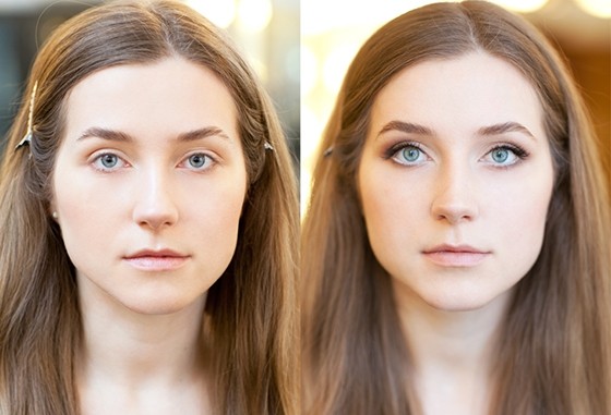 Как сделать глаза больше с помощью макияжа: до и после