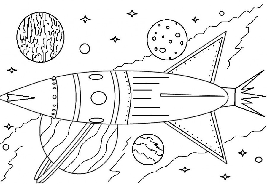 Раскраски про космос для детей