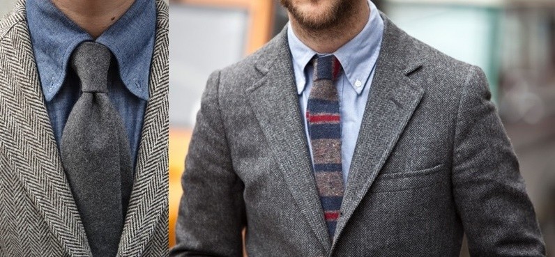 Шерстяной галстук для мужчин