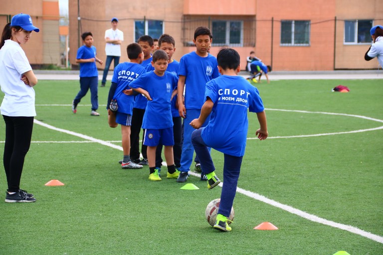 В Алматы для детей запустили проект «Спорт в моем дворе»