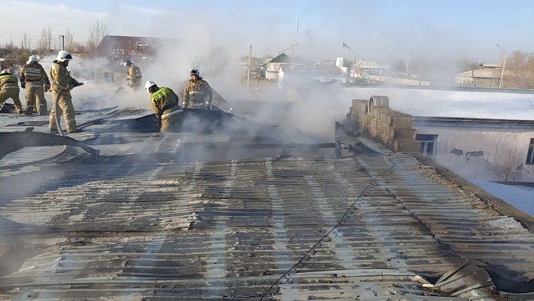 В поселке Кызылординской области произошло возгорание в частном детсаду