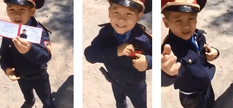Ребенок «полицейский» удивил пользователей Казнета (видео)